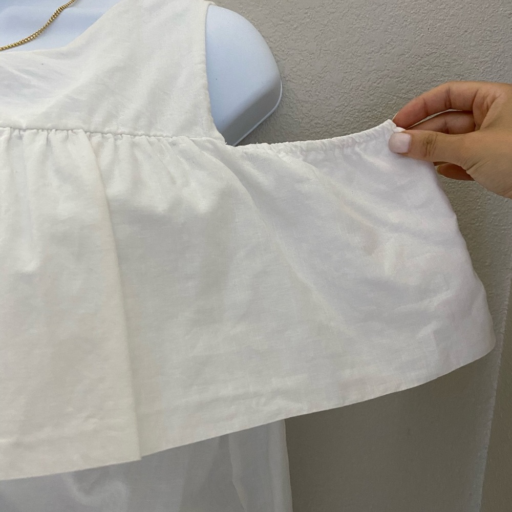 Off Shoulder White Ruffle Top - Picture 2 of 4